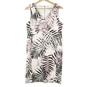 Antonio Melani‎ Sheath Dress Womens 4 Palm Print Sleeveless Summer